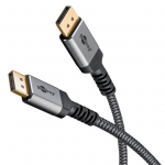 Goobay DisplayPort 1.4 Kabelis 8K 60Hz 3m Sidabrinė
