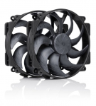 NF-A14x25r G2 PWM Sx2-PP chromax.black - dvigubas ventiliatorių rinkinys, juodas