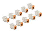 DeLOCK CAT 6a ekranuotos poros (STP) keystone modulis oranžinis