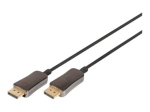 DIGITUS DisplayPort AOC Hibridinis pluo&scaron;to jungties kabelis M/M 15m UHD 8K60Hz CE auksas bl