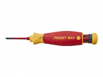 Wiha Pocket Max Screwdriver Handle with 4-Piece Bit Set