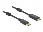 Delock 5m vaizdo adapterio kabelis juodas
