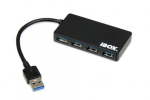 iBox IUH3F56 interface hub USB 3.2 Gen 1 (3.1 Gen 1) Type-A 5000 Mbit/s Juodas