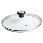 Tefal 28097612 keptuvės dangalas Apvalus Juodas, Nerūdijantis plienas, &Scaron;paraginė