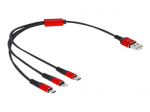 DeLOCK 3 in 1 tik įkrovimo Lightning kabelis 30cm