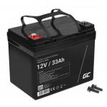 Green Cell AGM21 Uždarytas &scaron;vino rūg&scaron;ties UPS akumuliatorius 12 V 33 Ah