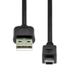 USB 2.0 A iki Mini B 5P M/M Juodas 1M
