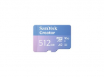 SanDisk Creator microSDXC UHS-I Kortelė 512GB 190MB/s