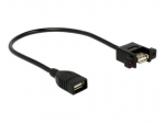 Delock USB lyties keitiklio kabelis 25 cm juodas