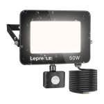 LEPRO 340006-DW- 50W 5000K IP65 LED žibintas su judesio jutikliu