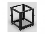 LANBERG atviras rėmas 19colio 12U 600x600-1100 reguliuojamas juodas