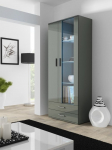 Cama vitrinos spinta SOHO S6 2D2S pilka/pilko blizgio