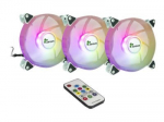 Argus RS-06 RGB ventiliatorius, 3 vnt., balta, 120 mm