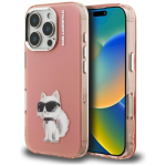 Karl Lagerfeld IML AquarelleChoupette & Logo Pink iPhone 16 Pro Case