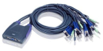 CS64US 4-uotis kabelio KVM perjungiklis USB, VGA ir garsas