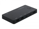 DeLock HDMI į USB-C KVM 4K 60 Hz USB 2.0 KVM/USB perjungiklis stacionariam kompiuteriui