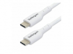 StarTech.com 3m Baltas USB-C įkroviklis 60W 3A PD USB tipo C kabelis Baltas