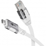 Goobay USB-C 3.1 į RJ45 tinklo adapteris 2m CAT6 1 Gbit/s Balta