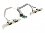 DeLock MiniPCIe I/O PCIe pilno dydžio 4 x serijos RS-232 serijinių adapterių PCI Express 1.1 mini kortelė 230,4 Kbps