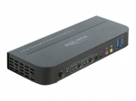 DeLock DisplayPort 1.4 KVM 8K 30 Hz USB 3.0 ir Audio KVM/audio/USB perjungiklis Darbastotis