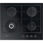 Whirlpool AKTL 629/NB1 viryklė Juodas Vieno kambario 59 cm dujų 4 zonos