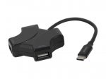 DELTACO 4-portų USB hub'as