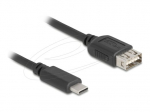 Delock USB Type-C kabelis 1m Juodas