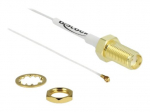 DeLOCK koaksialinis 20cm antenos kabelis baltas