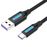 LAIDAS USB-C Į USB2.0/2M JUODAS CORBH VENTION