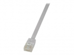 LogiLink SlimLine CAT 6 neekranuota sukaupta pora (UTP) 7.5m jungtis kabelis baltas