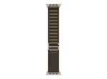 APPLE 49mm dydžio Dark Olive Alpine Loop - mažas - natūralios titano apdailos Apple