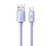 Baseus CAJY000505 Crystal Shine serijos duomenų kabelis USB į USB-C 100W 2m / Violetinis