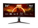AOC Gaming CU34G2XP/BK 34" UltraWide 3440 x 1440 HDMI DisplayPort 180Hz Monitorius