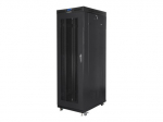 Lanberg Rack spinta 19" laisvai stovinti 37U/800x1000 (plok&scaron;čias paketas) su stiklinėmis durimis lCD V2 FF01-8037-23BL Juoda