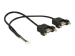 Delock USB vidinis į i&scaron;orinį kabelį 25cm juodas