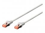 DIGITUS CAT 6 ekranuotas kabelis su folija ir vario danga (SFTP) 25cm &scaron;acho kabelis pilka