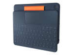 Logitech Rugged Combo 3 Touch &scaron;vietimui klaviatūra ir folio dėklas su laidu vokiečių kalba