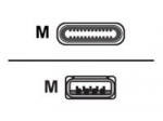 Sharkoon USB Type-C kabelis 1m juodas mėlynas
