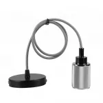 Pakabinamas &scaron;viestuvas STEEL RL-LPP060C 1x60 W E27, chromo ir juodos spalvos