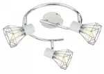 Lubinis &scaron;viestuvas VERVE Spiral Lampshade 3x40 W E14, chromo ir baltos spalvos