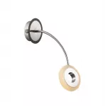 Sieninis &scaron;viestuvas ARM LED 1x5 W, chromo ir juodos spalvos