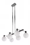 Pakabinamas &scaron;viestuvas MALDUS lampshade 6x40 W G9, chromo ir baltos spalvos