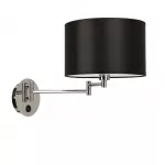 Sieninis &scaron;viestuvas Alexia lampshade 1x40 W E14, chromo ir juodos spalvos