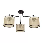 Pakabinamas &scaron;viestuvas TOPI lampshade 3x40 W E27, juodos ir kreminės spalvos