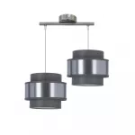 Pakabinamas &scaron;viestuvas HARE lampshade 2x60 W E27, chromo, sidabro ir pilkos spalvos