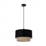Pakabinamas &scaron;viestuvas Sferia black lampshade 1x60 W E27, juodos ir smėlio spalvos