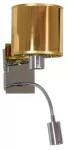 Sieninis &scaron;viestuvas SYLWANA With switch LED 1x40 W E14, chromo ir aukso spalvos