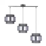Pakabinamas &scaron;viestuvas HARE lampshade 3x60 W E27, chromo, sidabro ir pilkos spalvos