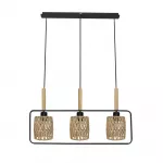 Pakabinamas &scaron;viestuvas Crown lampshade 3x40 W E27, juodos ir smėlio spalvos