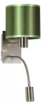 Sieninis &scaron;viestuvas SYLWANA WITH SWITCH DARK LED 1x40 W E14, chromo ir žalios spalvos